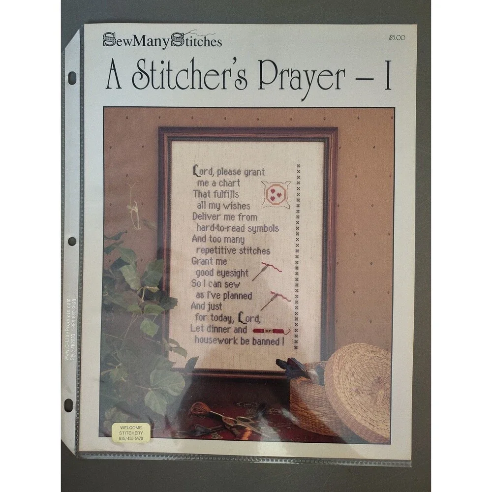 SewManyStitches A Stitcher’s Prayer I Counted Cross Stitch Pattern Leaflet Chart